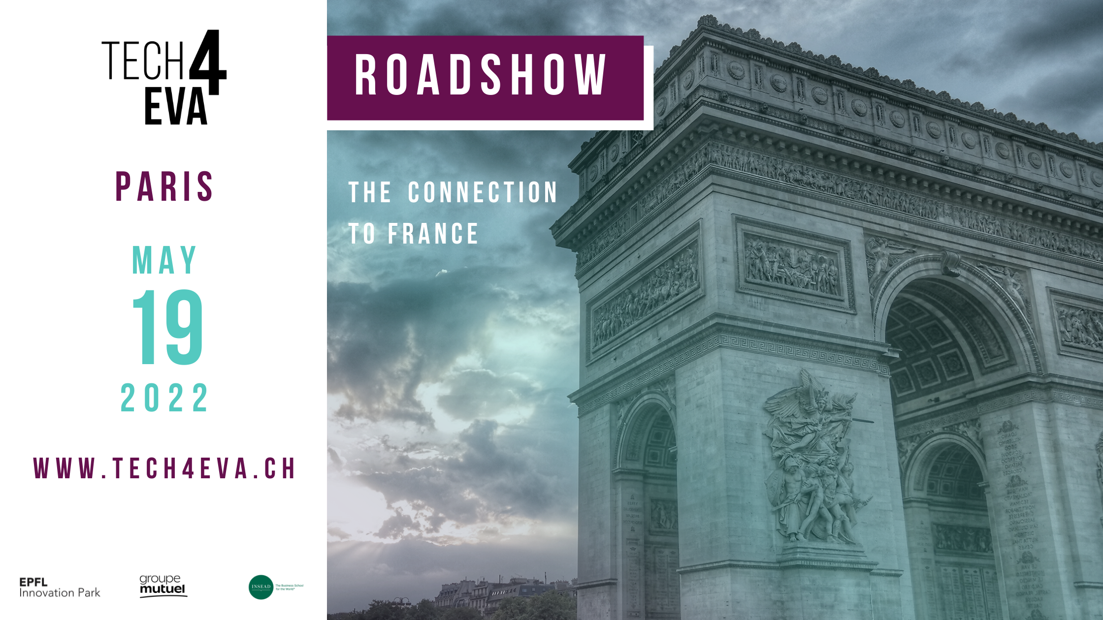 Tech4Eva Paris Roadshow poster