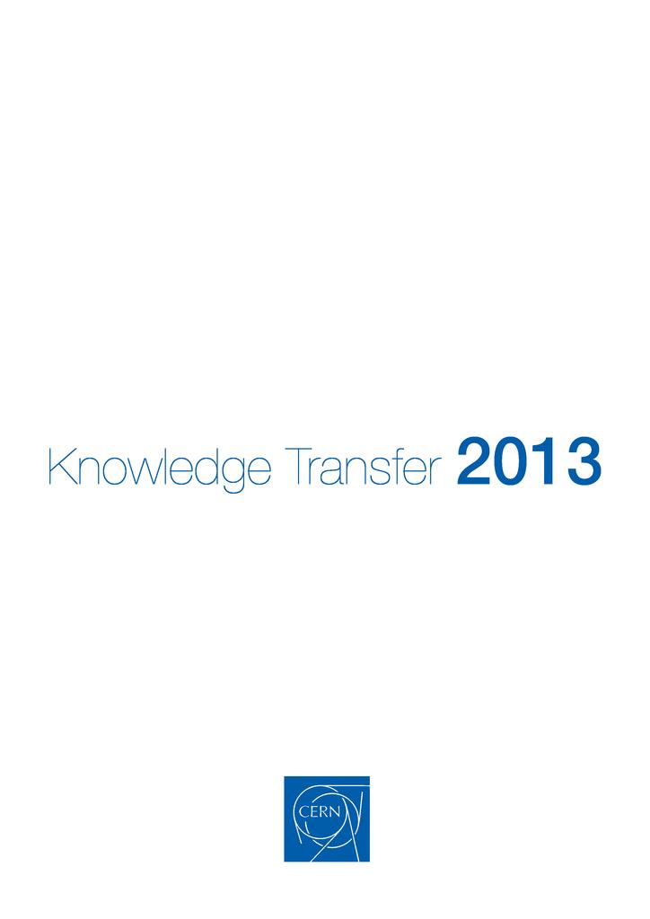 Knowledge Transfer Report 2013