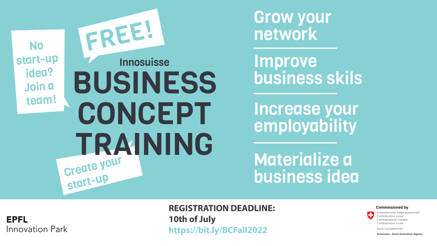 Innosuisse Business Training poster